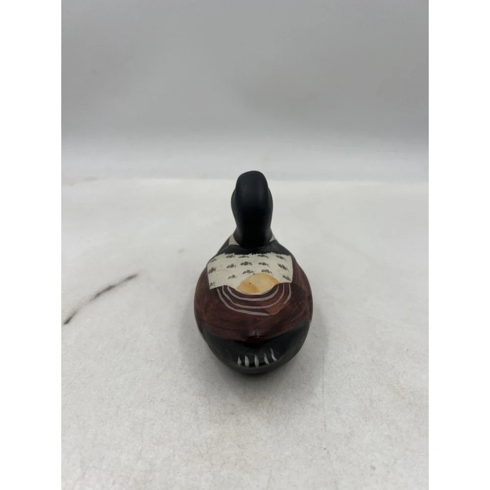 Hand Painted Ceramic Duck Figurine Mallard Decoy Style Small Home Decor Mini